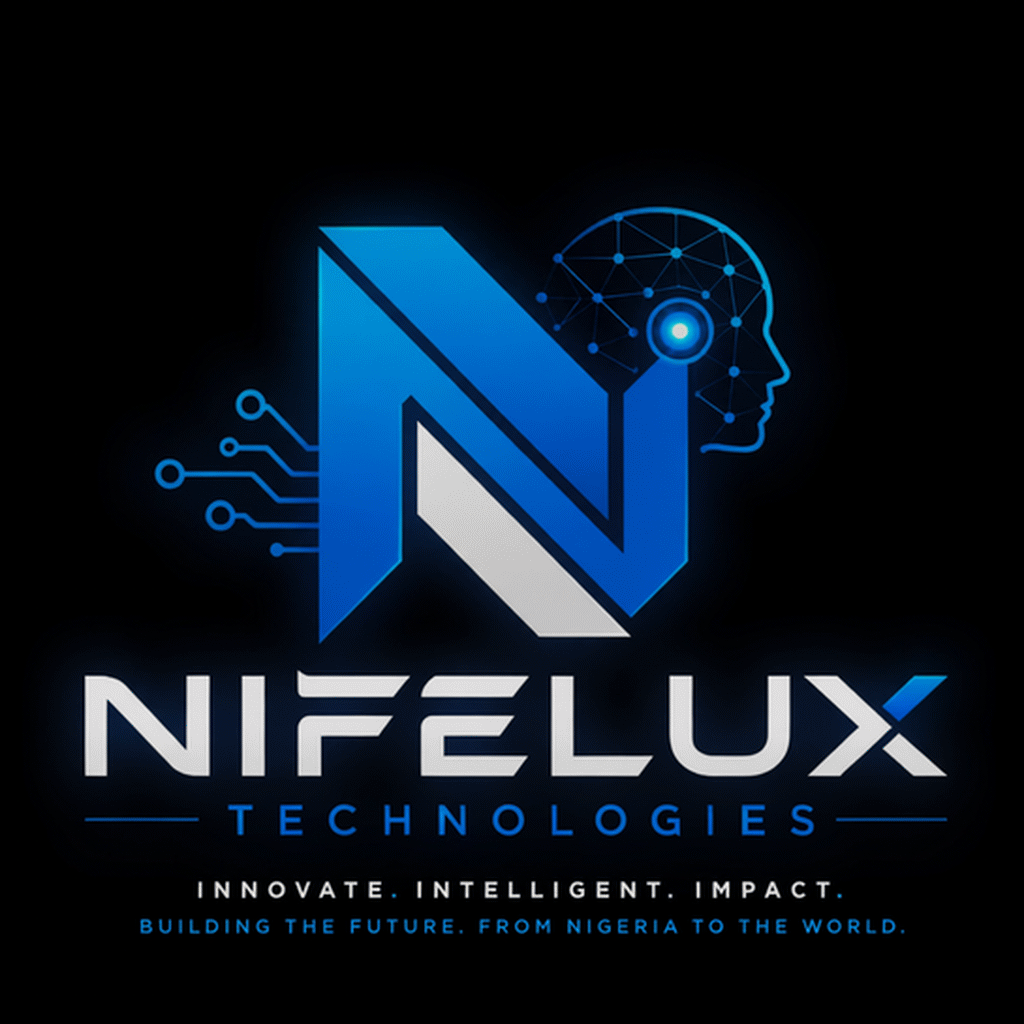 Nifelux Technologies animated logo — Innovate. Intelligent. Impact. Building the future from Nigeria to the world.